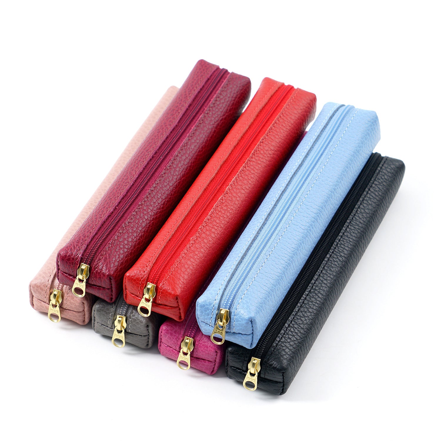 Wholesale Mini Cowhide Candy Color Pencil Case